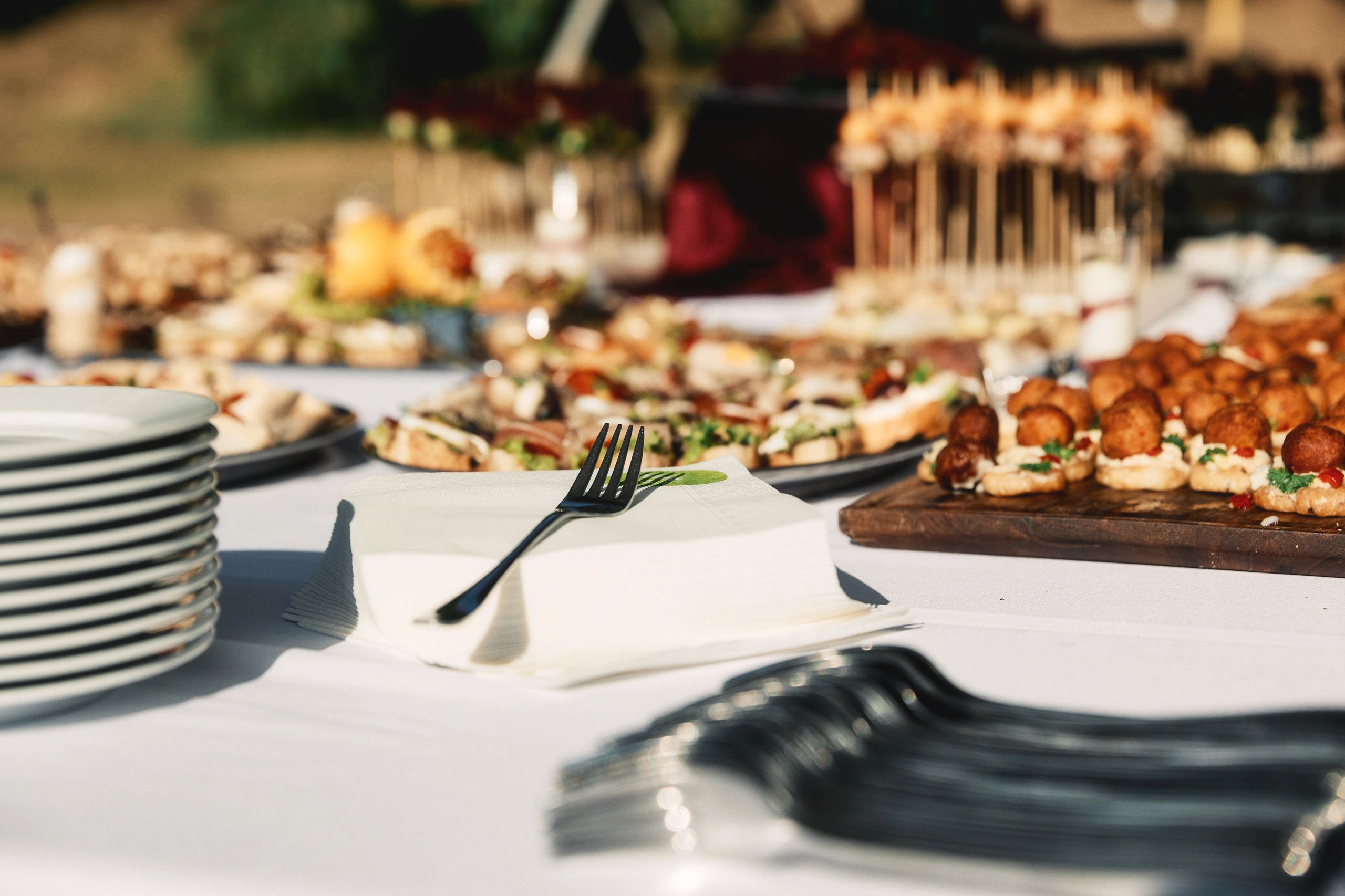Corporate catering event setup