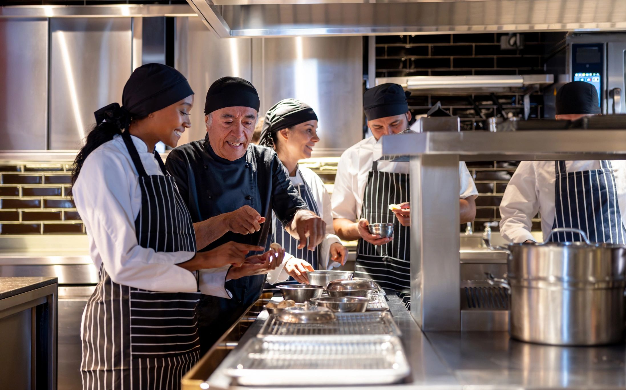 professional catering event team
