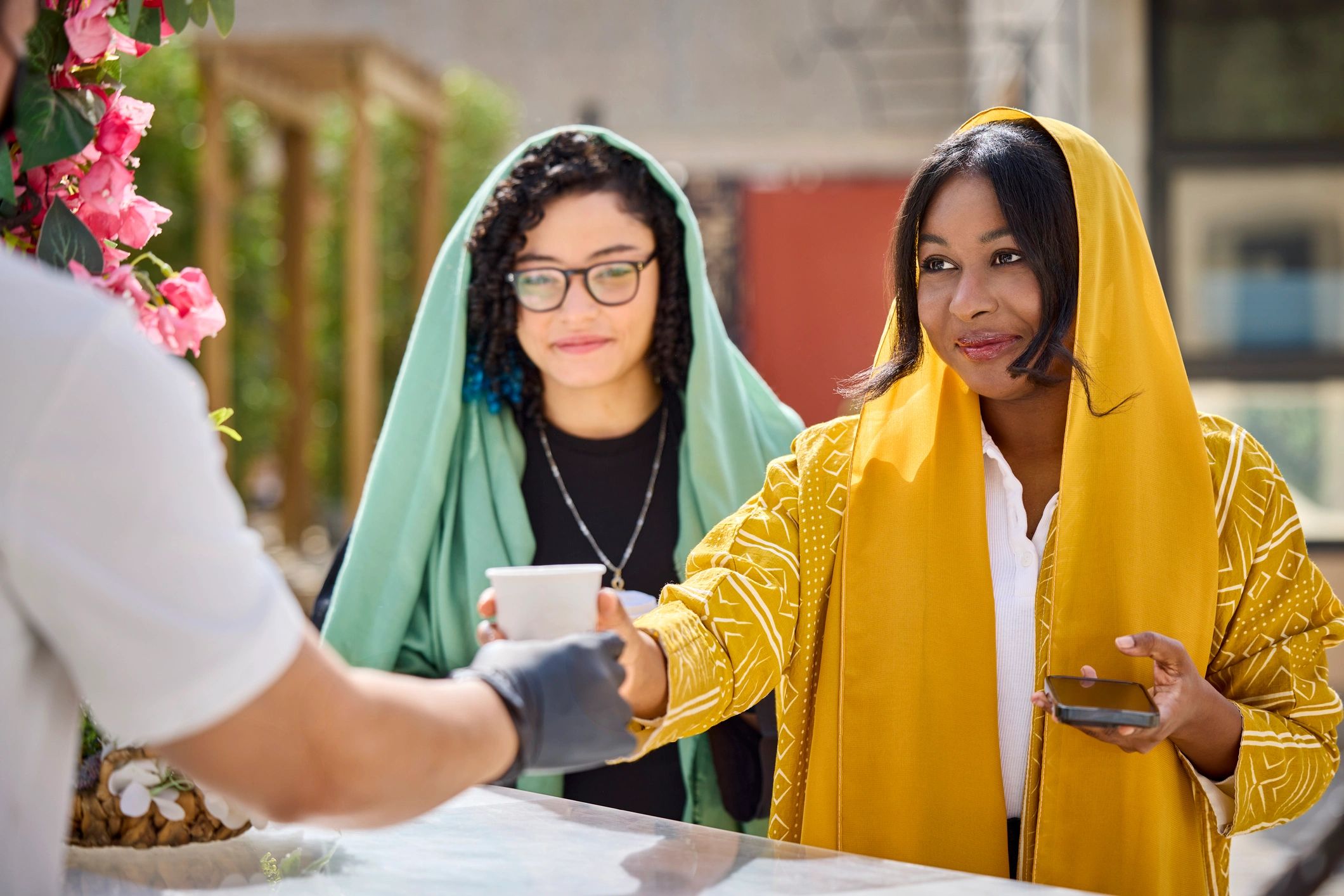 Saudi women at catering event